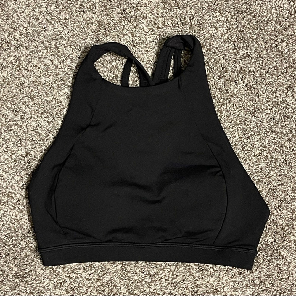 Lululemon Free To Be Serene Bra High Neck Light Support C/D Cup • Black • Size 2